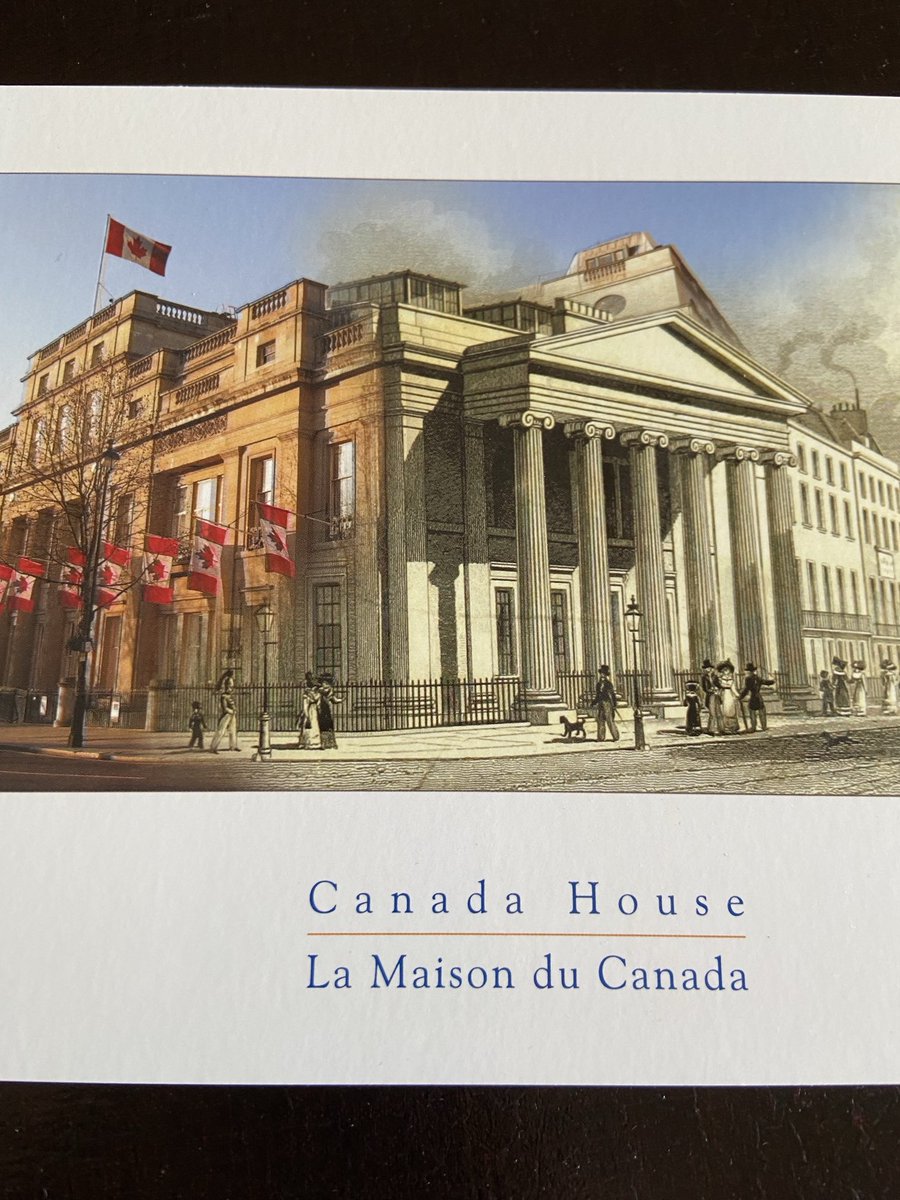 On this date (June29) in 1925, King GeorgeV &amp; Queen Mary officially opened Canada House on Trafalgar Square as the Canadian High Commission in the United Kingdom. So today, Canada House marks its centennial in this most prominent of diplomatic locations.