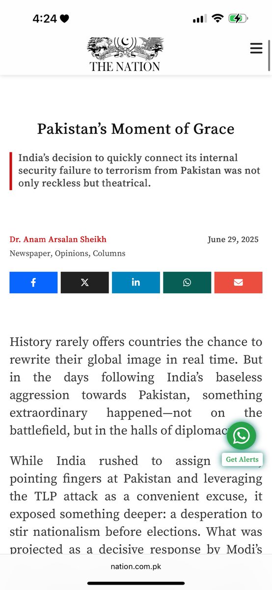Dr. Anam Khan (@anamkhant) on Twitter photo My latest op-ed “Pakistan’s Moment of Grace” is now live in The Nation. A reflection on diplomacy, dignity, and our quiet strength on the global stage.
👉 Read it here:
nation.com.pk/29-Jun-2025/pa…
.
.
<a href="/BBhuttoZardari/">BilawalBhuttoZardari</a>
<a href="/MediaCellPPP/">PPP</a>
<a href="/AseefaBZ/">Aseefa B Zardari</a> My latest op-ed “Pakistan’s Moment of Grace” is now live in The Nation. A reflection on diplomacy, dignity, and our quiet strength on the global stage.
👉 Read it here:
nation.com.pk/29-Jun-2025/pa…
.
.
<a href="/BBhuttoZardari/">BilawalBhuttoZardari</a>
<a href="/MediaCellPPP/">PPP</a>
<a href="/AseefaBZ/">Aseefa B Zardari</a>