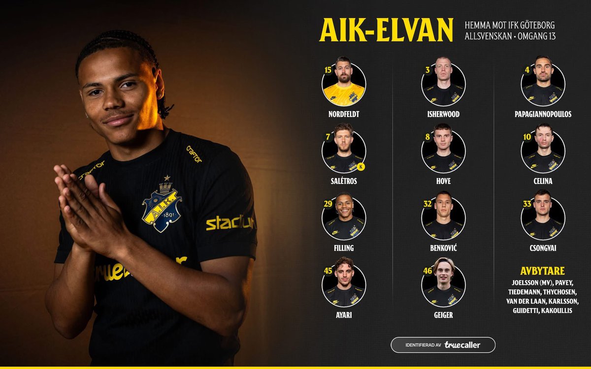 Lycka till 🖤💛 Från U till A 👏