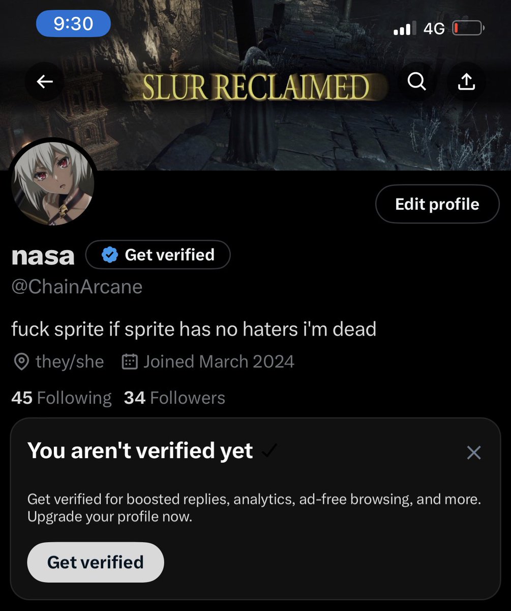 "you aren't verified yet" i have 34 followers tf do you mean