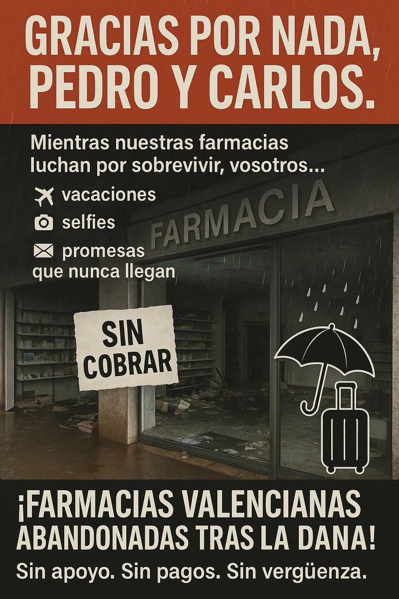 FarmaSrg's tweet photo. @RocioDe34582083 @sanchezcastejon @abalosmeco @Santi_ABASCAL @NunezFeijoo @felixbolanosg @Monica_Garcia_G @mjmonteroc @santicl @jesusaguilarslp Gracias por el apoyo. SOS, sin pago no hay medicamentos. Por favor 🙏 no asfixien más a las farmacias vslencianas... Rurales, Dana y ahora esto.

#nopagatusmedicamentos
#stopimpagos

@sanchezcastejon 
@abalosmeco 
@Santi_ABASCAL 
@NunezFeijoo 
@felixbolanosg 
@Monica_Garcia_G https://t.co/Qn9wGj62XM