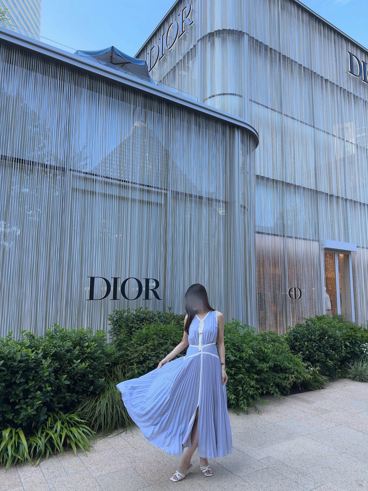 Formentera Pleated Bicolor Dress