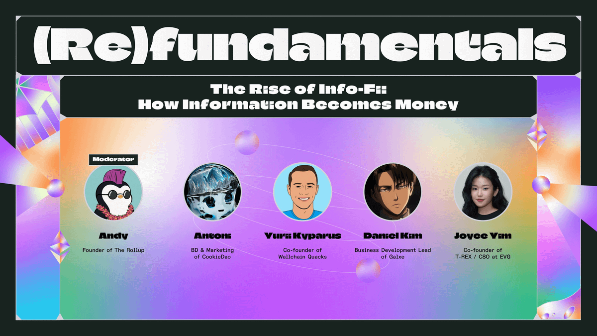 AltLayer (@alt_layer) on Twitter photo 1PM - 1.30PM
InfoFi Panel: The Rise of InfoFi
<a href="/ayyyeandy/">Andy</a>, <a href="/therollupco/">The Rollup</a>
<a href="/antoni_web3/">antoni.eth</a>, <a href="/Cookie3_com/">Cookie3 🍪</a>
<a href="/kyparus/">yurii | quacks.app</a>, <a href="/wallchain_xyz/">Wallchain Quacks</a>
<a href="/0xSupa/">Supa</a>, <a href="/Galxe/">Galxe</a>
<a href="/joyceyim/">joyce | EVG & T-REX</a>, <a href="/EVGHQ/">Everest Ventures Group (EVG)</a> & <a href="/TREX_chain/">T-REX 🦖</a> 1PM - 1.30PM
InfoFi Panel: The Rise of InfoFi
<a href="/ayyyeandy/">Andy</a>, <a href="/therollupco/">The Rollup</a>
<a href="/antoni_web3/">antoni.eth</a>, <a href="/Cookie3_com/">Cookie3 🍪</a>
<a href="/kyparus/">yurii | quacks.app</a>, <a href="/wallchain_xyz/">Wallchain Quacks</a>
<a href="/0xSupa/">Supa</a>, <a href="/Galxe/">Galxe</a>
<a href="/joyceyim/">joyce | EVG & T-REX</a>, <a href="/EVGHQ/">Everest Ventures Group (EVG)</a> & <a href="/TREX_chain/">T-REX 🦖</a>