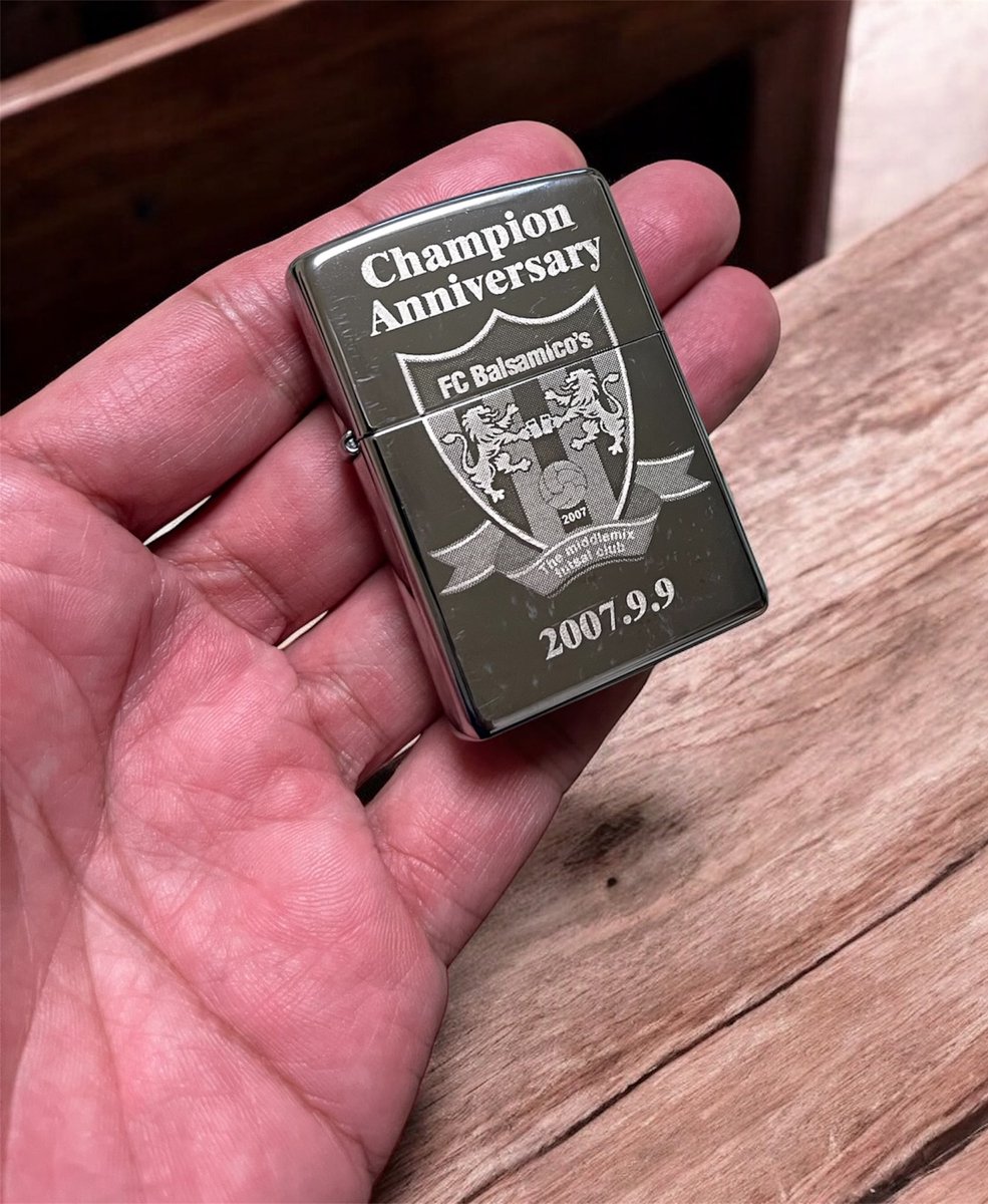 balsamicos's tweet photo. 懐かしいバルサミコスグッズが出てきた
#Zippo
#優勝記念グッズ https://t.co/8A52zQKOpB