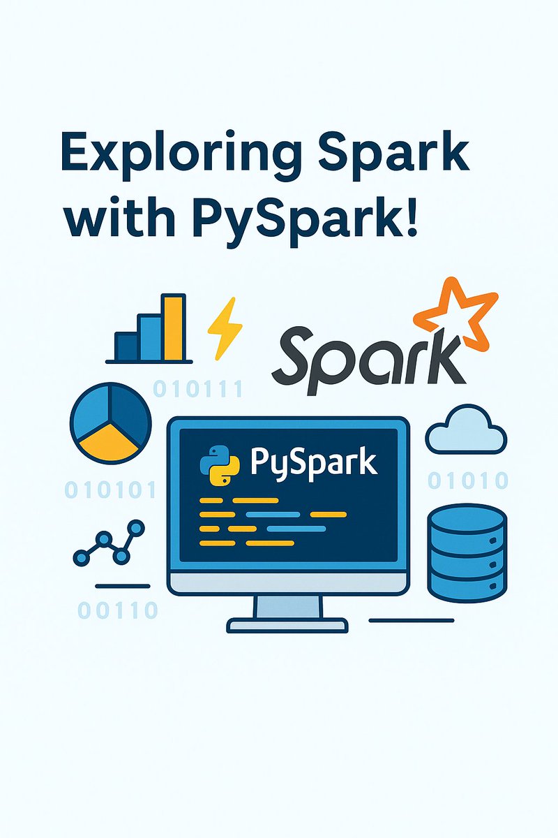 Sheikh_Mursu's tweet photo. Exploring Apache Spark with PySpark! ⚡
Learning to handle big data efficiently with distributed computing.
From data wrangling to real-time processing — it’s blazing fast!
#PySpark #BigData #ApacheSpark #DataEngineering #AIJourney https://t.co/WJFevdlhUP