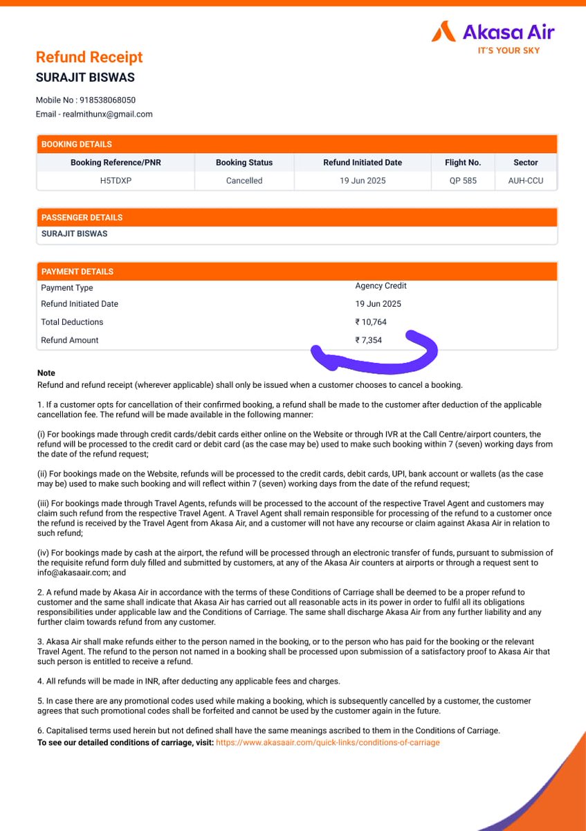 MithunSecure's tweet photo. @ixigo 
IF25060693909824
IF25060693911280
Due to war we Reschedule our 15th June journey to 19th June By Paying 6k to airlines, and again have to cancel it,
Akasa air Give us INR 7354 Each.
But Ixigo Did not Process Proper Refund.. Already 11 Days Passed 
Complaint Id #9538189 https://t.co/mibBEowSkF