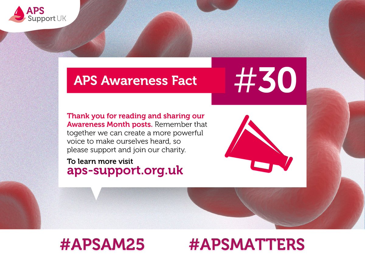 Thank you for joining us for #APSAwarenessMonth! Your support helps raise the profile of APS across the UK.
What would you like to see for #APSAM26?
Stay in touch: aps-support.org.uk/get-involved/e…
From all at APS Support UK—thank you!
#APSMatters