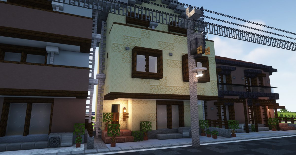 住宅×2件です  #Minecraft #マイクラ #マインクラフト #minecraft建築コミュ #箱井市
