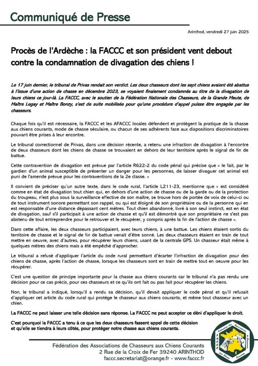 Agents_Fdc's tweet photo. Communiqué de presse de la #FACCC https://t.co/O8RJPEcQbj