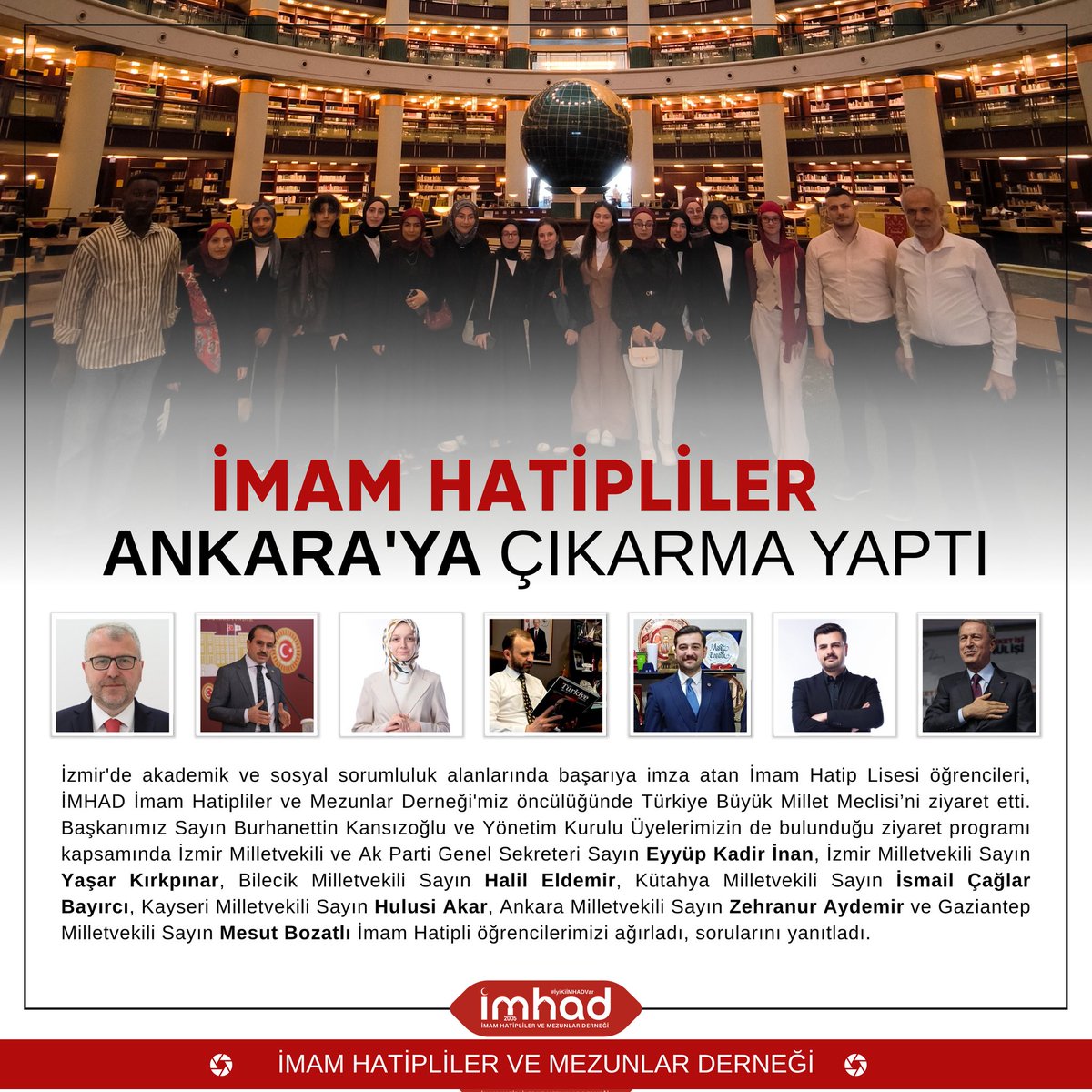 Kıymetli milletvekillerimize, misafirperverliklerinden dolayı şükranlarımızı sunuyoruz.

<a href="/Akparti/">AK Parti</a> <a href="/halileldemir/">Halil ELDEMiR</a> <a href="/icaglarbayirci/">Ecz. İsmail Çağlar BAYIRCI</a> <a href="/mesutbozatli/">Av.Mesut Bozatlı 🇹🇷</a> <a href="/hulusiakarmedya/">Hulusi AKAR</a> <a href="/yasarkirkpinarr/">YAŞAR KIRKPINAR</a> <a href="/eyupkadirinan/">Eyyüp Kadir İnan</a> <a href="/ZehraNurAydemr/">Zehranur Aydemir</a> <a href="/NumanKurtulmus/">Numan Kurtulmuş</a>