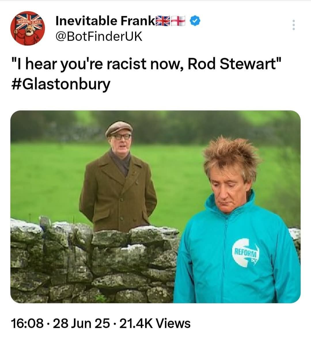 😆
I won't be going to see him later.
#RodStewart #Glastonbury