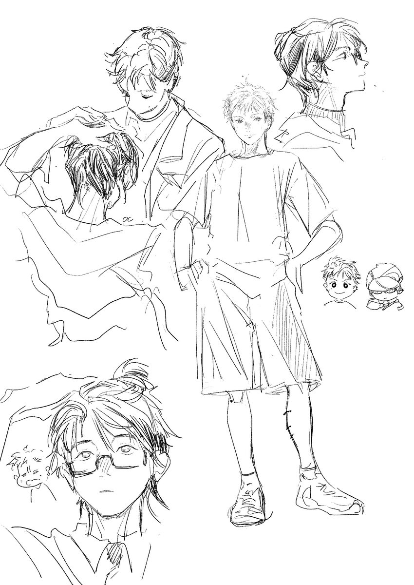 hage_8634's tweet image. My friends said you should draw stories of your oc so I tried idk what’s that gonna be lol…