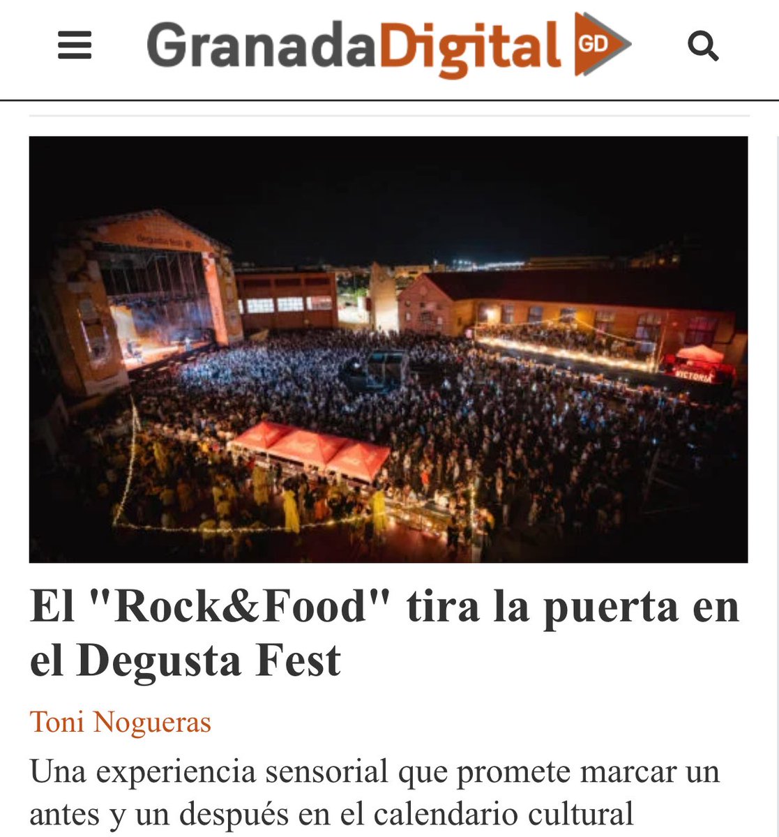 Granada ha sido el escenario de un nacimiento que huele a tradición y a futuro. A tierra y a universo. A tapa y a himno.

Larga vida al <a href="/degustafest/">Degusta Fest</a> 

granadadigital.es/rockfood-degus…