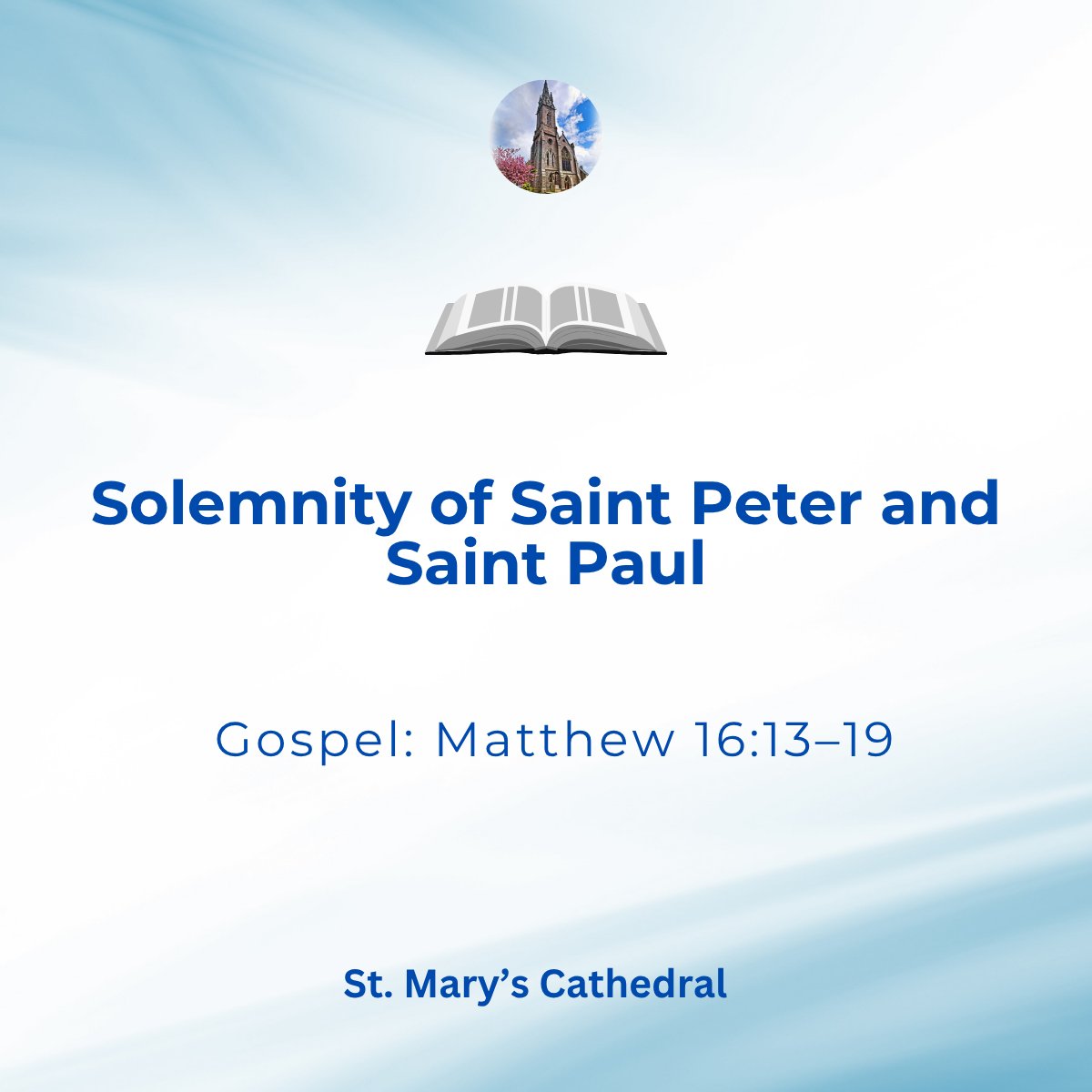 "You are Peter, and on this rock I will build my Church." (Matthew 16:18)
Saints Peter &amp; Paul — pillars of faith and mission.
#SaintsPeterAndPaul #CatholicFaith #StMarysCathedral