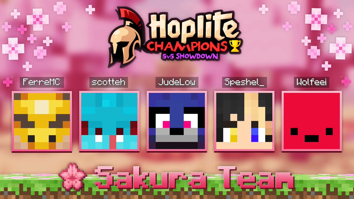 HopliteNetwork's tweet image. Introducing the 🌺Sakura Team🌺
@FerreMC3 @scotteh26 @Juglynugs @Speshel_ @WoIfeei
Will they win? Find out Sunday, July 6th at 3:00pm EST!