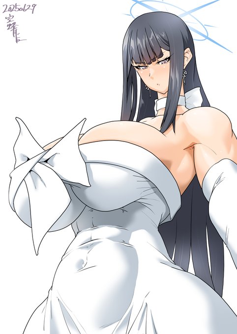 ブルーアーカイブよりドレスサオリを描きました 