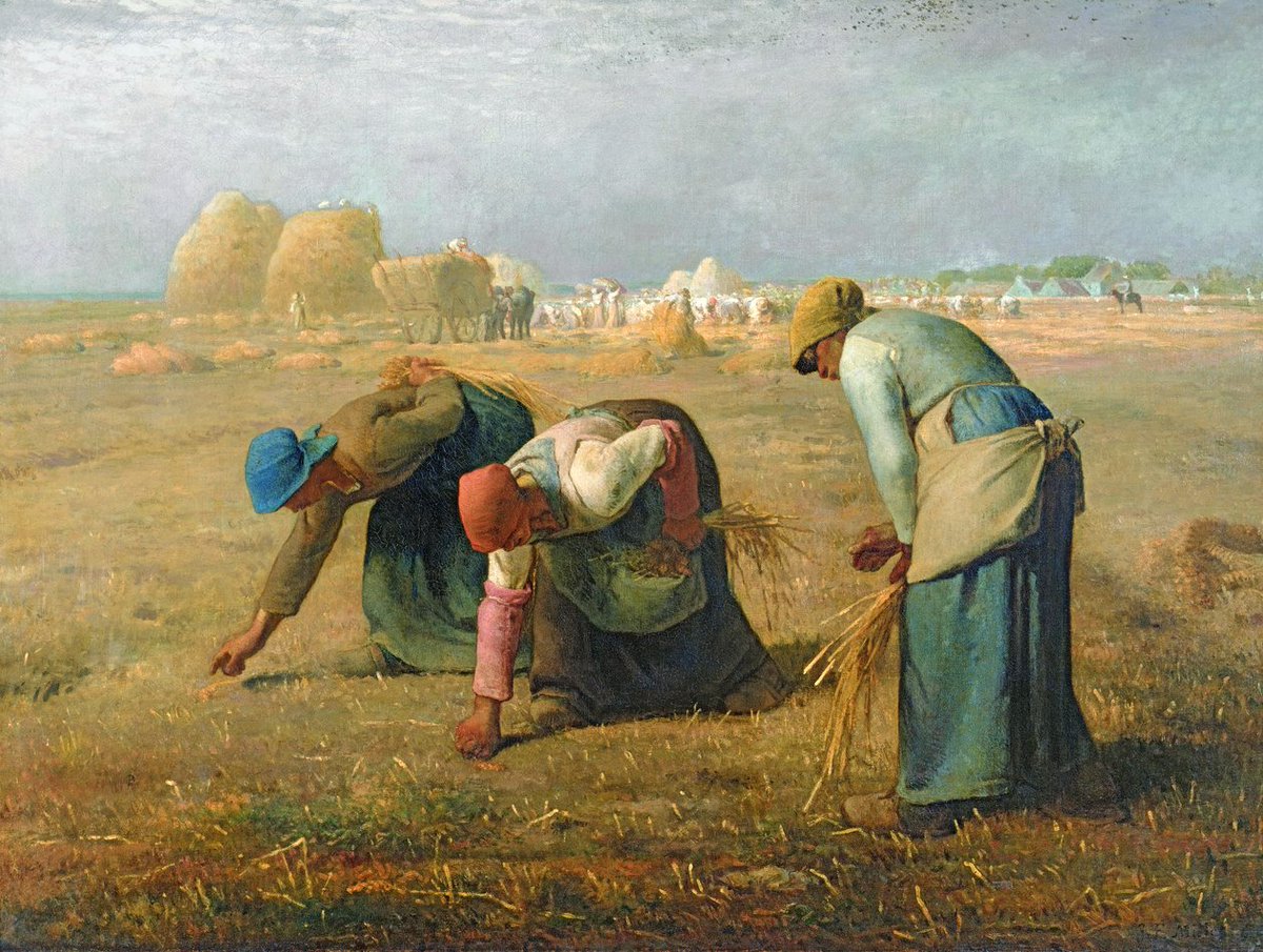 L'estate arde
sulle stoppie.
Senza rumore 
si sgretola entro il mio corpo
questo fuoco. 
Leonardo Sinisgalli 

#PensieriRoventi 
#art F. Millet