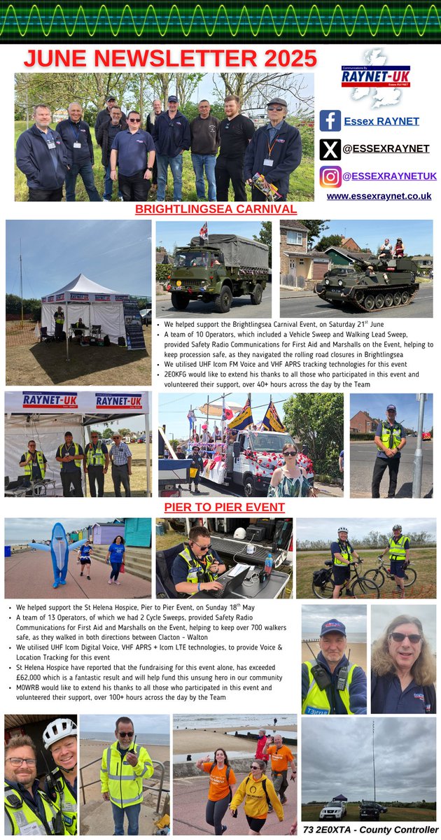 Our County Controller, Jason has been busy again,  here is the latest newsletter from Essex RAYNET.  We hope you enjoy the read.  essexraynet.co.uk <a href="/RAYNET_UK/">RAYNET_UK</a> <a href="/theRSGB/">RSGB</a>