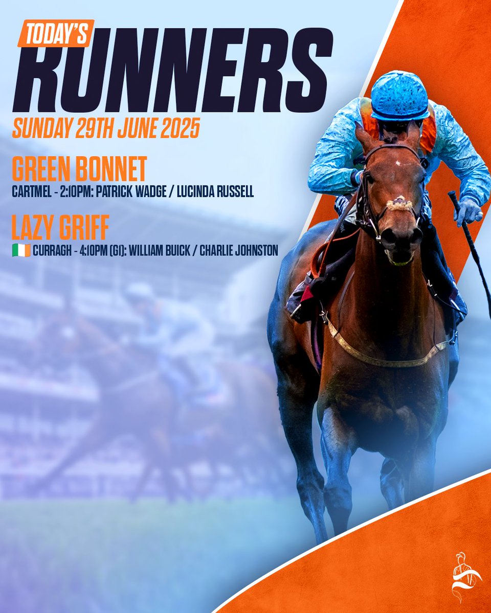 Middleham Park Racing (@mprupdates) on Twitter photo Classic ambitions take centre stage again today as LAZY GRIFF lines up in the Irish Derby at <a href="/curraghrace/">The Curragh Racecourse</a> with a big team of owners making the trip across to cheer him on. Meanwhile, GREEN BONNET heads to <a href="/Cartmelrace/">Cartmel Racecourse</a> for her second start. Good luck! #TeamMPR Classic ambitions take centre stage again today as LAZY GRIFF lines up in the Irish Derby at <a href="/curraghrace/">The Curragh Racecourse</a> with a big team of owners making the trip across to cheer him on. Meanwhile, GREEN BONNET heads to <a href="/Cartmelrace/">Cartmel Racecourse</a> for her second start. Good luck! #TeamMPR