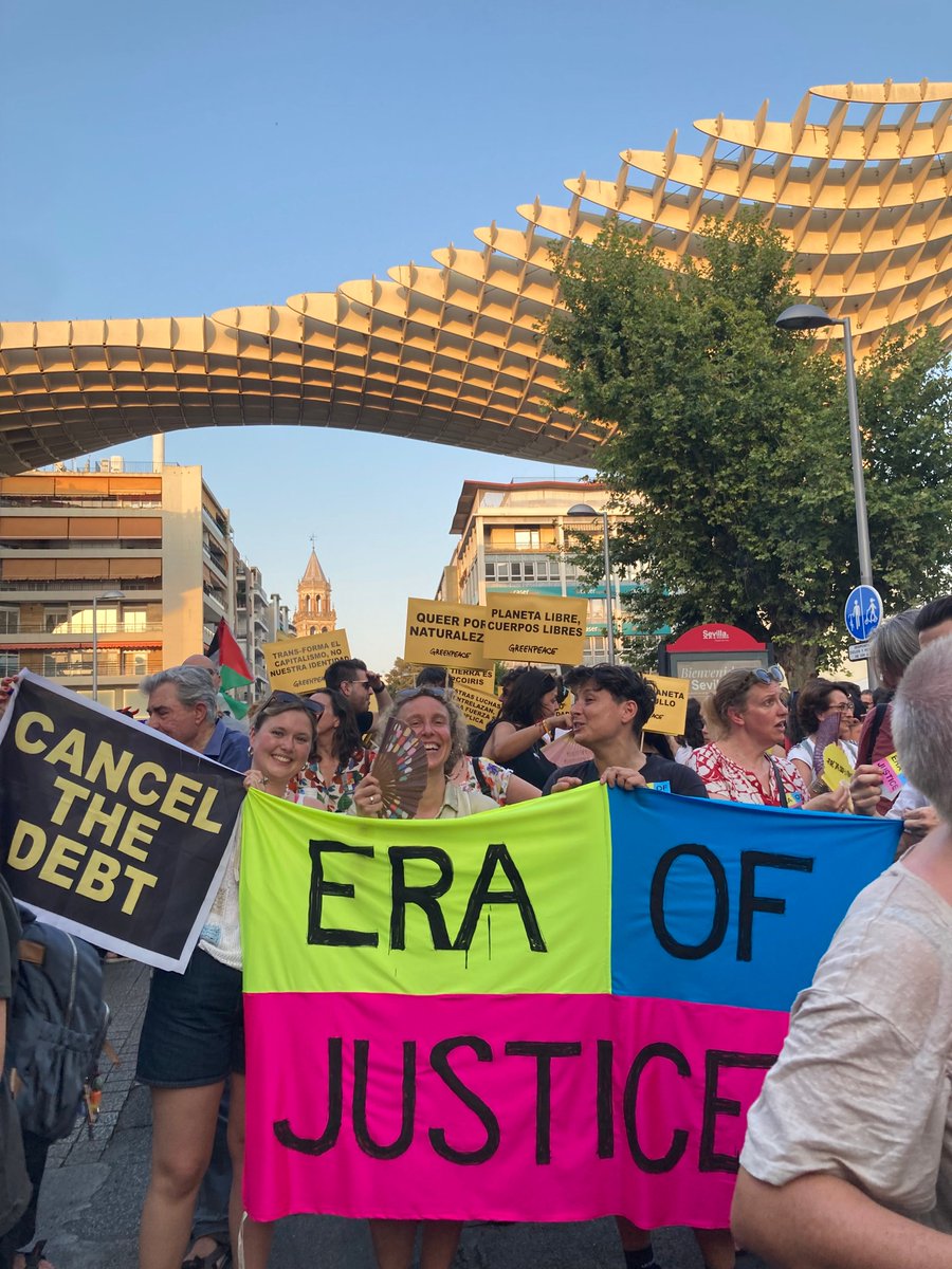 We are here in Sevilla 🇪🇸 to make our voices heard by European leaders! The job is not done, a fairer word is possible. 
We need an #EraOfJustice! #FfD4