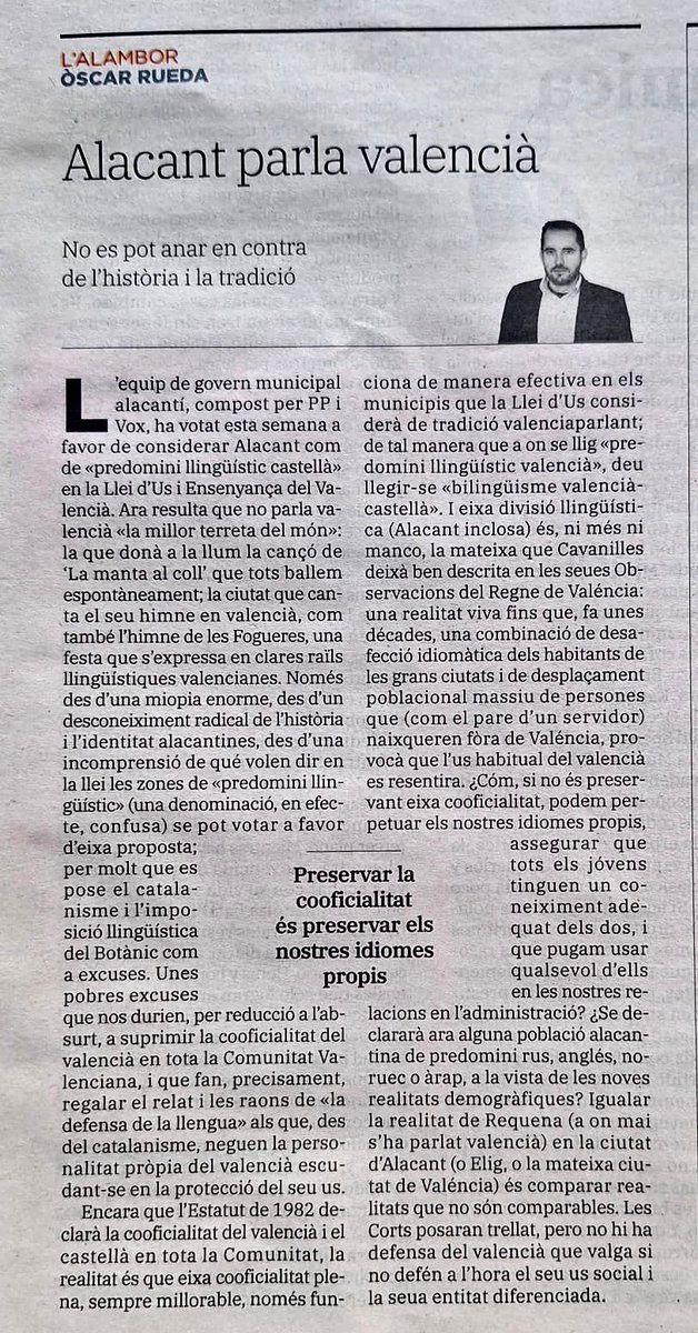 Alacant parla valencià.
Per <a href="/_OscarRueda_/">Òscar Rueda</a>.
#LAlambor
#StopAutoodi
#SíAlValencià
