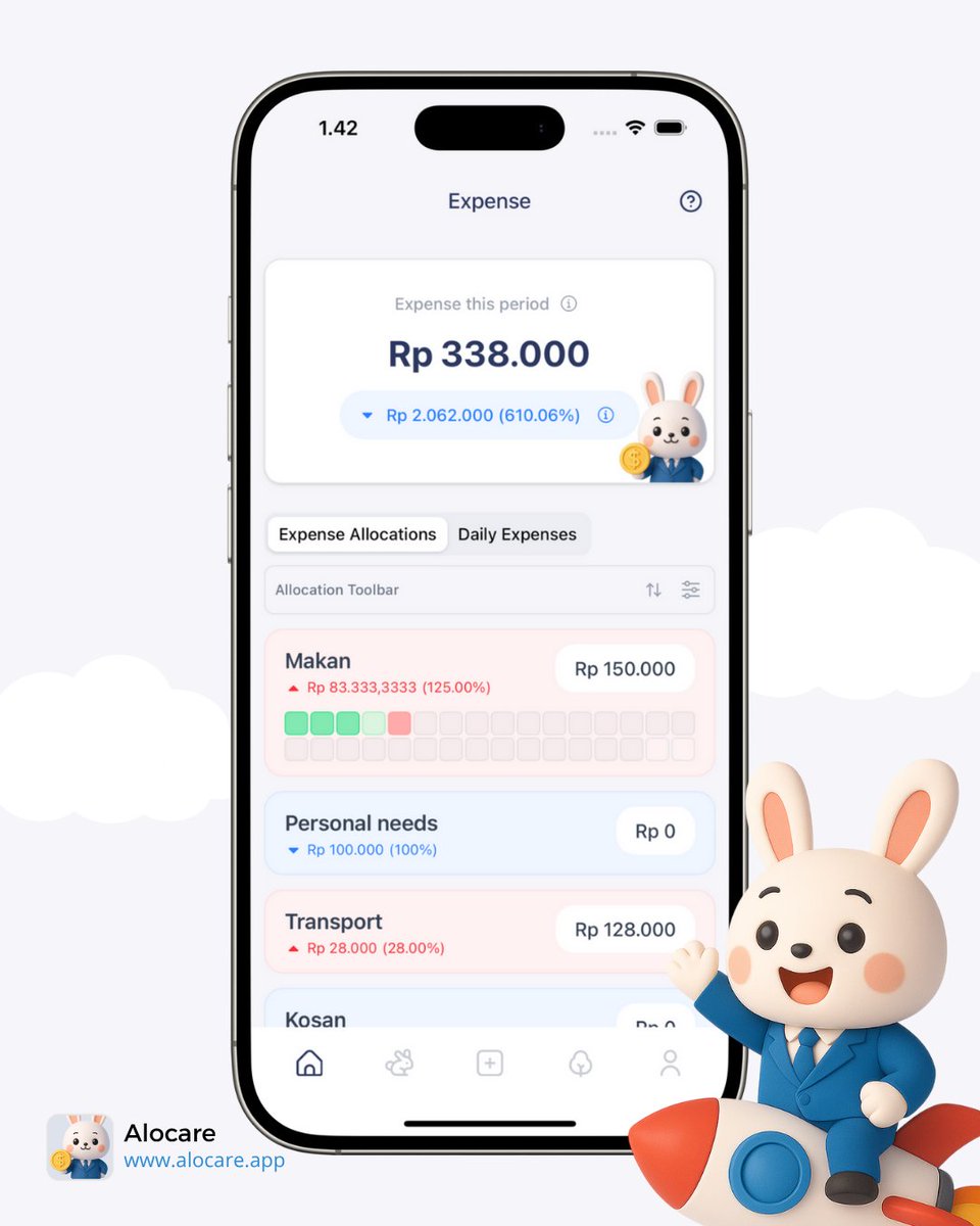 keevnx's tweet photo. Dari spreadsheet, akhirnya bikin SaaS. Kenalin, Alocare—sebuah aplikasi yang lahir dari kesadaran saya akan pentingnya manage keuangan. https://t.co/UC2umTpGTD