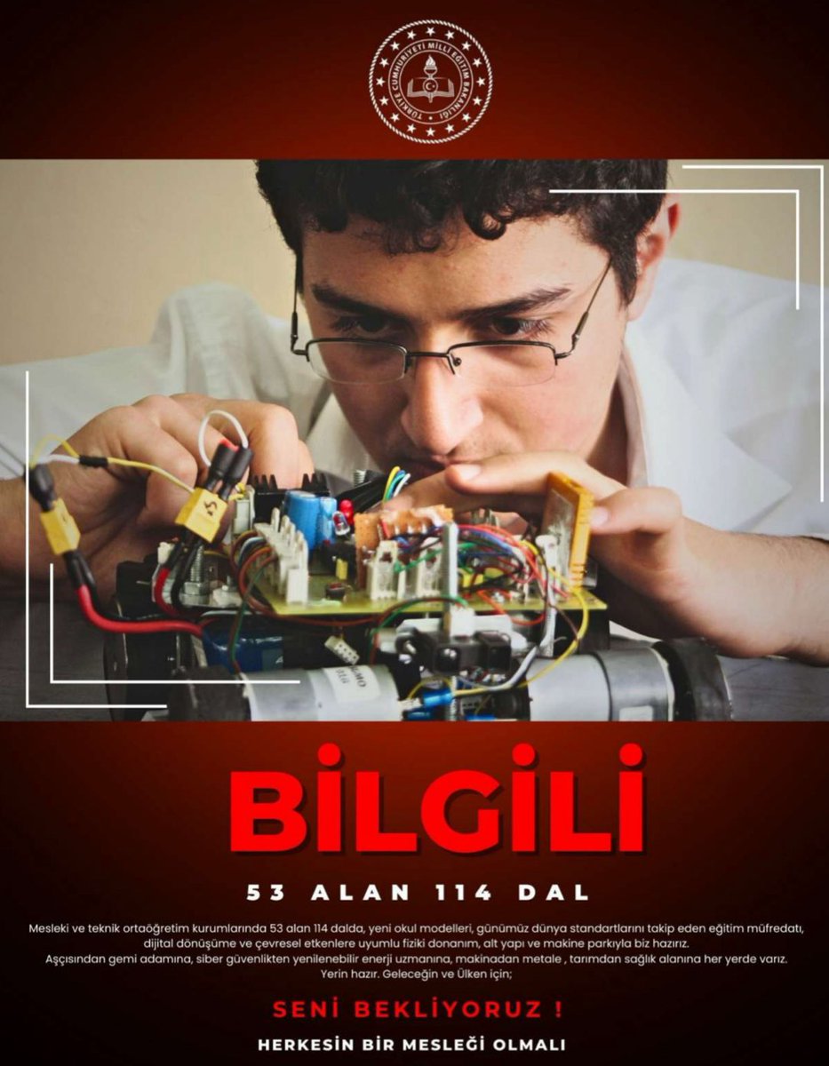 📌 Üreterek Geleceği İnşa Ediyoruz.

Sektörel iş birliklerimiz, beceri temelli eğitim anlayışımızla mesleki ve teknik eğitimle geleceği bugünden kuruyoruz.

#YerinHazır
#SeniBekliyoruz
#HerkesinBirMesleğiOlmalı