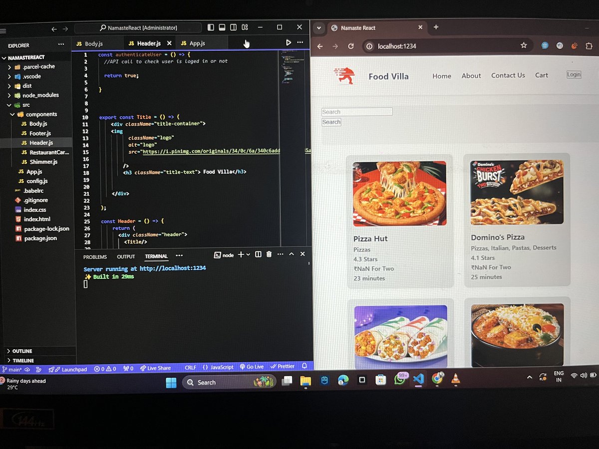 rahulpatel729's tweet image. Making Swiggy Clone using ReactJs 

#Coder #ReactJs