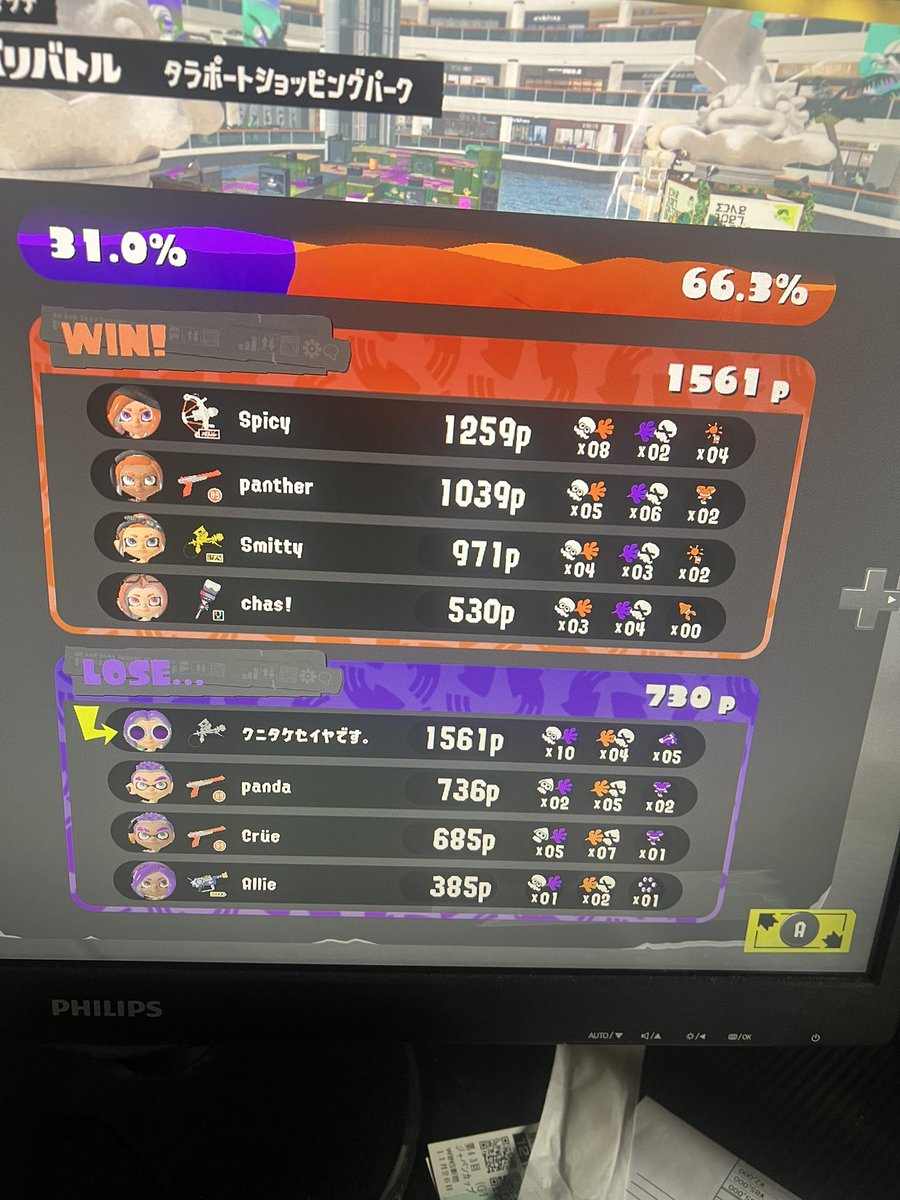 ShineRedHawk's tweet photo. 久しぶりにスプラトゥーンやってる
勝てん… https://t.co/J8anLzXoFC