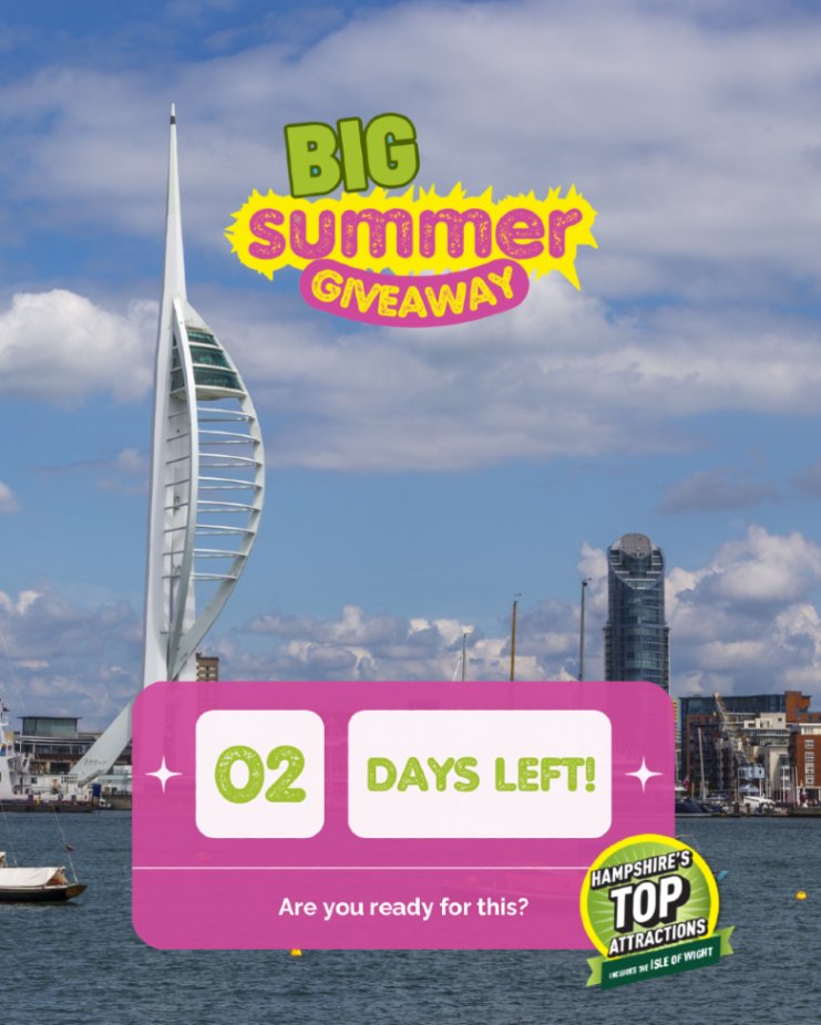 Only TWO days left until our massive Summer Giveaway kicks off! 

Get ready to explore the best of Hampshire! You don't want to miss this! 👇
…shireattractions.us10.list-manage.com/subscribe?u=1a…

#hantstopdaysout
