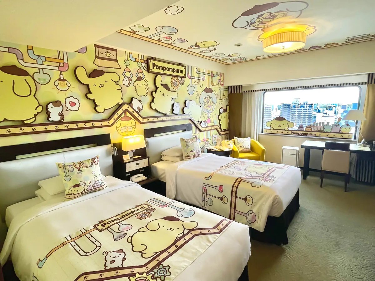 pompompurin_net's tweet photo. サンリオキャラクター大賞1位のポムポムプリンのお部屋で一緒にホテルステイ！

予約開始日：7月1日（火）10：00～

https://t.co/DjBg11oSuG https://t.co/8HK6JfvpFu