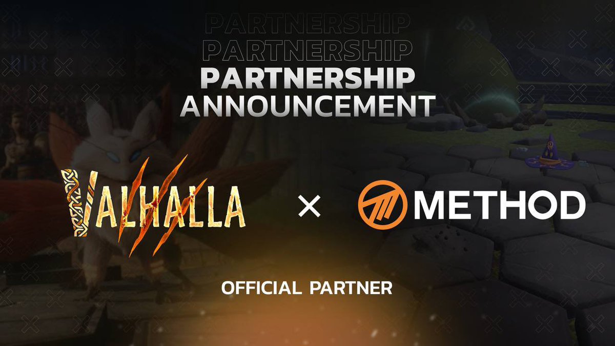 Major Partnership Alert 🔥

$FLOKI x <a href="/Method/">Method</a> 💥

Valhalla, flagship P2E MMORPG, is teaming up with one of the most legendary names in MMO esports.

Together, they’re bringing #GameFi to the heart of the MMO community 🎮