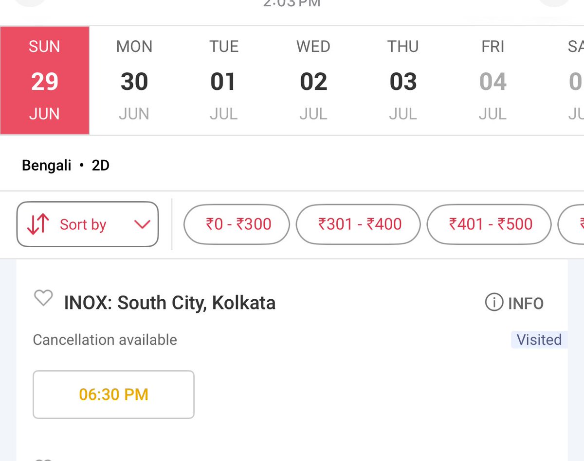 Rana Sarkar (@ranasarkar) on Twitter photo 6th Week Sunday #অঙ্ককিকঠিন
Booking trend from #BookMyShow
Thank you 🙏
<a href="/parnomittra/">Parno Mittra</a> <a href="/ushasie/">Ushasi Chakraborty</a> <a href="/dagcmedia/">Dag Creative Media</a> <a href="/TollyBanglaBox1/">TollyBangla Box-Office :- TBO</a> <a href="/TBO_Updates/">TollywoodBoxoffice.IN</a> <a href="/Box_Off_India/">Box Office India</a> <a href="/indraroy/">Indranil Roy 🇮🇳</a>
#OnkoKiKothin #BoxOffice #inox #pvrcinemas #6thweek 6th Week Sunday #অঙ্ককিকঠিন
Booking trend from #BookMyShow
Thank you 🙏
<a href="/parnomittra/">Parno Mittra</a> <a href="/ushasie/">Ushasi Chakraborty</a> <a href="/dagcmedia/">Dag Creative Media</a> <a href="/TollyBanglaBox1/">TollyBangla Box-Office :- TBO</a> <a href="/TBO_Updates/">TollywoodBoxoffice.IN</a> <a href="/Box_Off_India/">Box Office India</a> <a href="/indraroy/">Indranil Roy 🇮🇳</a>
#OnkoKiKothin #BoxOffice #inox #pvrcinemas #6thweek