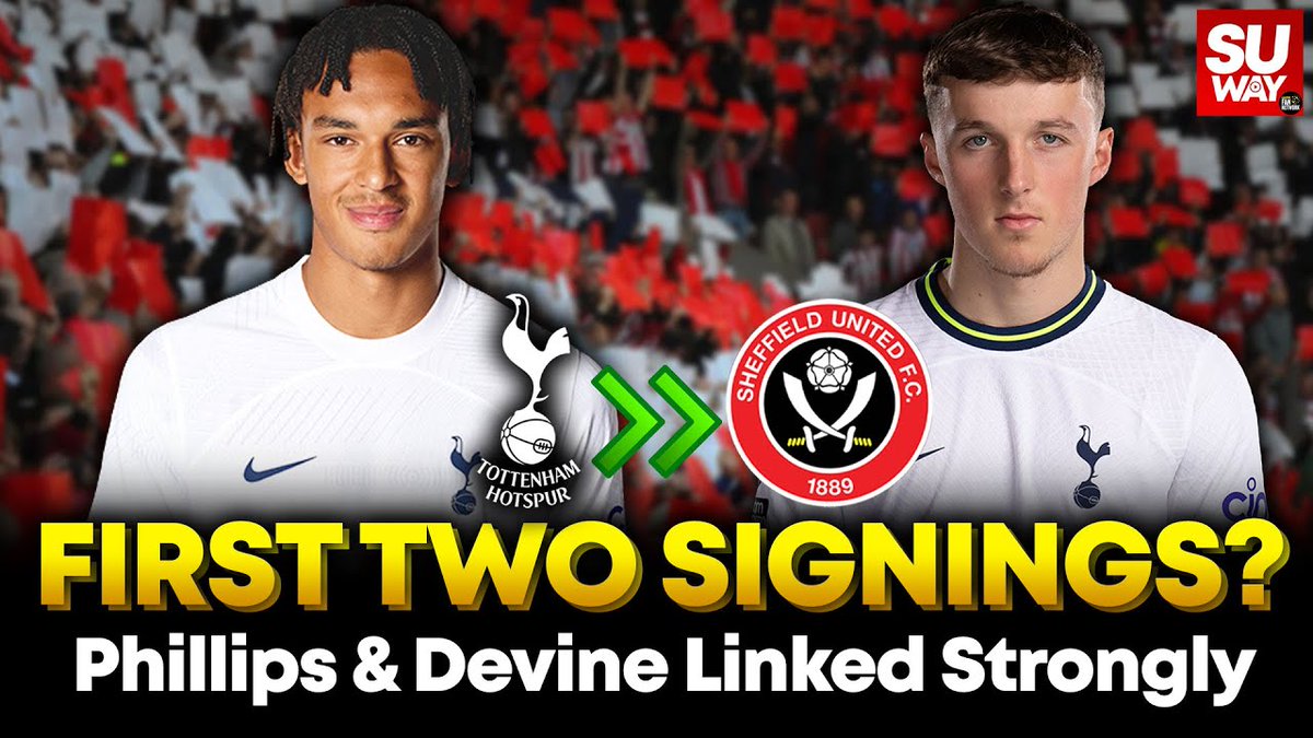 Hal - Sheff United Way ⚔️ (@haltheblade) on Twitter photo So according to Alan Nixon, Sheffield United are ready to pay £6m for centre-back Ashley Phillips from Tottenham and it would be a similar fee for midfielder Alfie Devine.
Here's a video about them both with opinions from fans who've seen them play
👉 youtu.be/IeTDsZLEfB4 So according to Alan Nixon, Sheffield United are ready to pay £6m for centre-back Ashley Phillips from Tottenham and it would be a similar fee for midfielder Alfie Devine.
Here's a video about them both with opinions from fans who've seen them play
👉 youtu.be/IeTDsZLEfB4