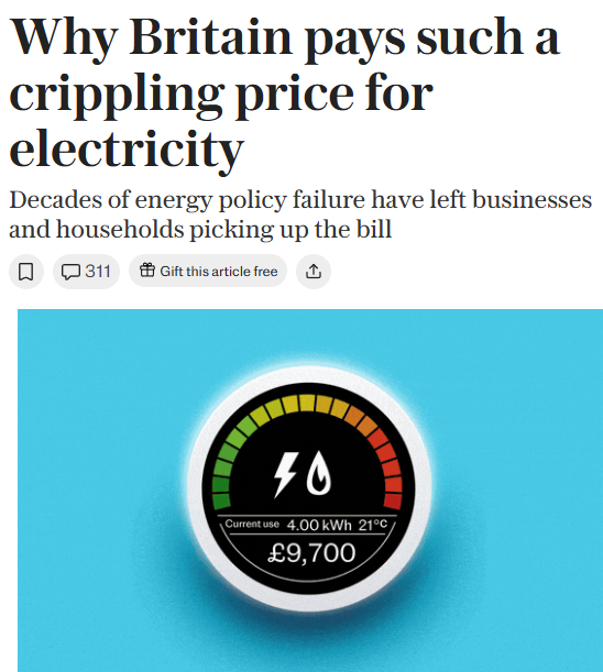 Andrew Montford (@adissentient) on Twitter photo In the Telegraph, <a href="/mattotele/">Matt Oliver</a> and @jonathan__leake seem to have been led astray by all the green blobbers they have interviewed for their essay. It is simply untrue to claim, as they do, that "At the moment, the biggest single factor affecting electricity prices is gas" (THREAD) In the Telegraph, <a href="/mattotele/">Matt Oliver</a> and @jonathan__leake seem to have been led astray by all the green blobbers they have interviewed for their essay. It is simply untrue to claim, as they do, that "At the moment, the biggest single factor affecting electricity prices is gas" (THREAD)