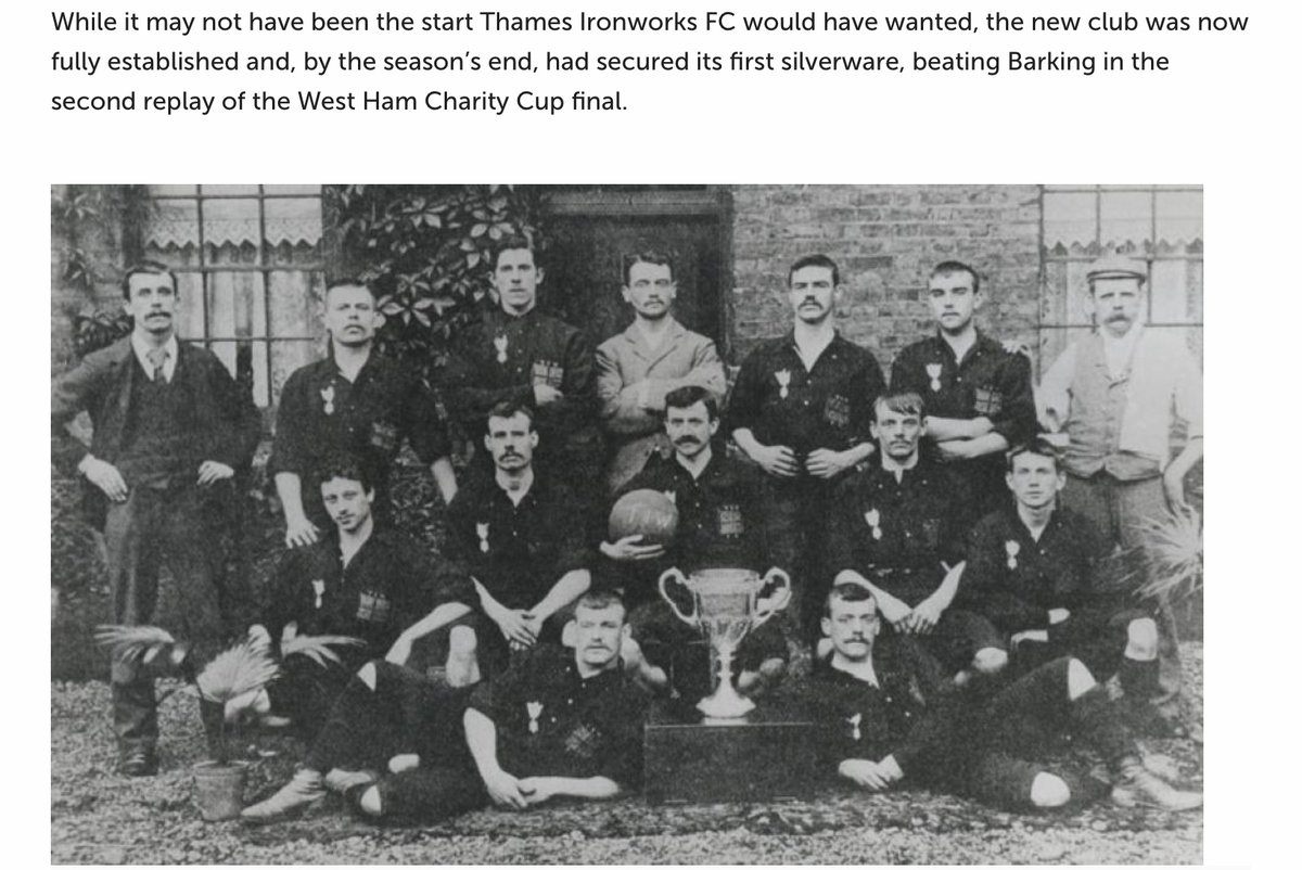 Barking FC (@barkingfc) on Twitter photo Happy 130th birthday to <a href="/WestHam/">West Ham United</a> - nice to see we played a small part in their first ever trophy win. Happy 130th birthday to <a href="/WestHam/">West Ham United</a> - nice to see we played a small part in their first ever trophy win.