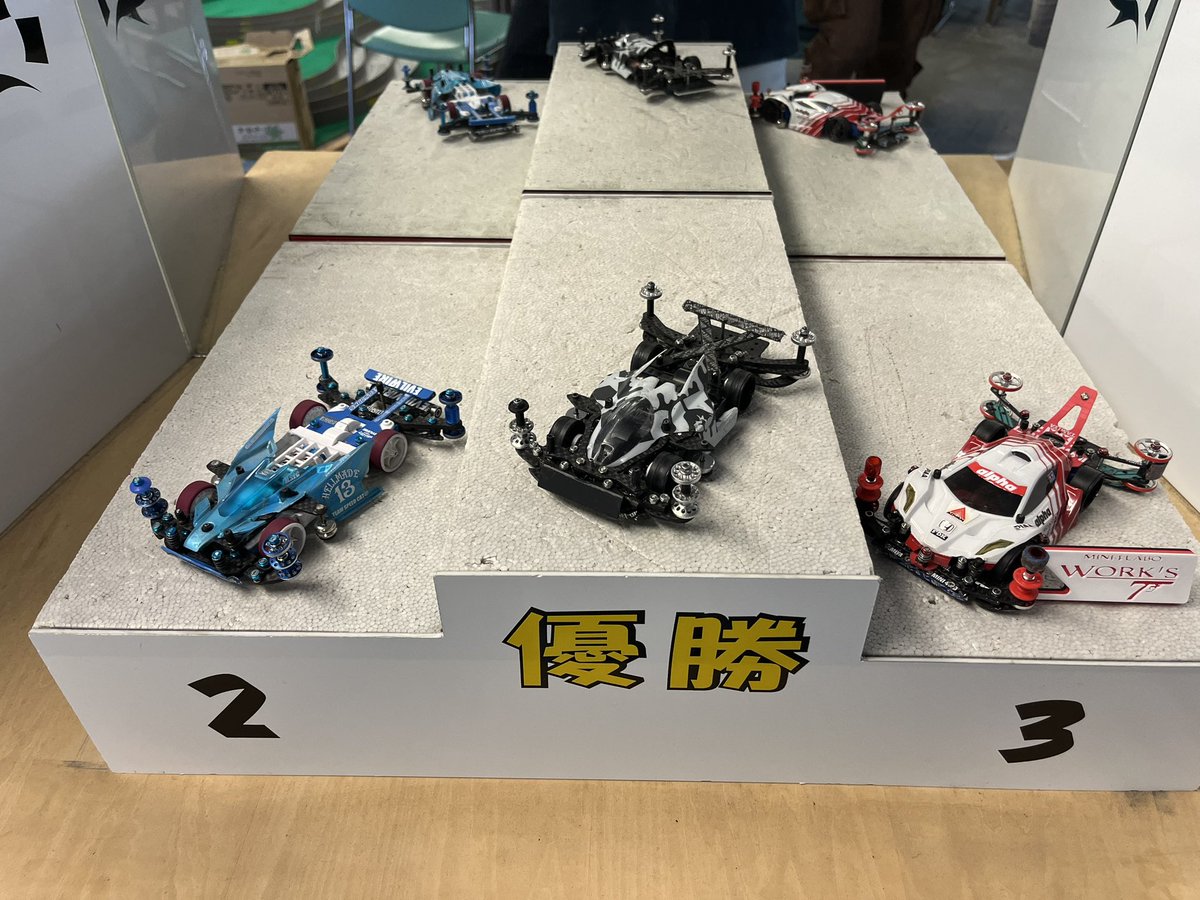 Mini4S7's tweet image. 裏レース結果

優勝　　きっか選手

準優勝　タケソン選手

3位     トオル選手

入賞おめでとうございます🎉