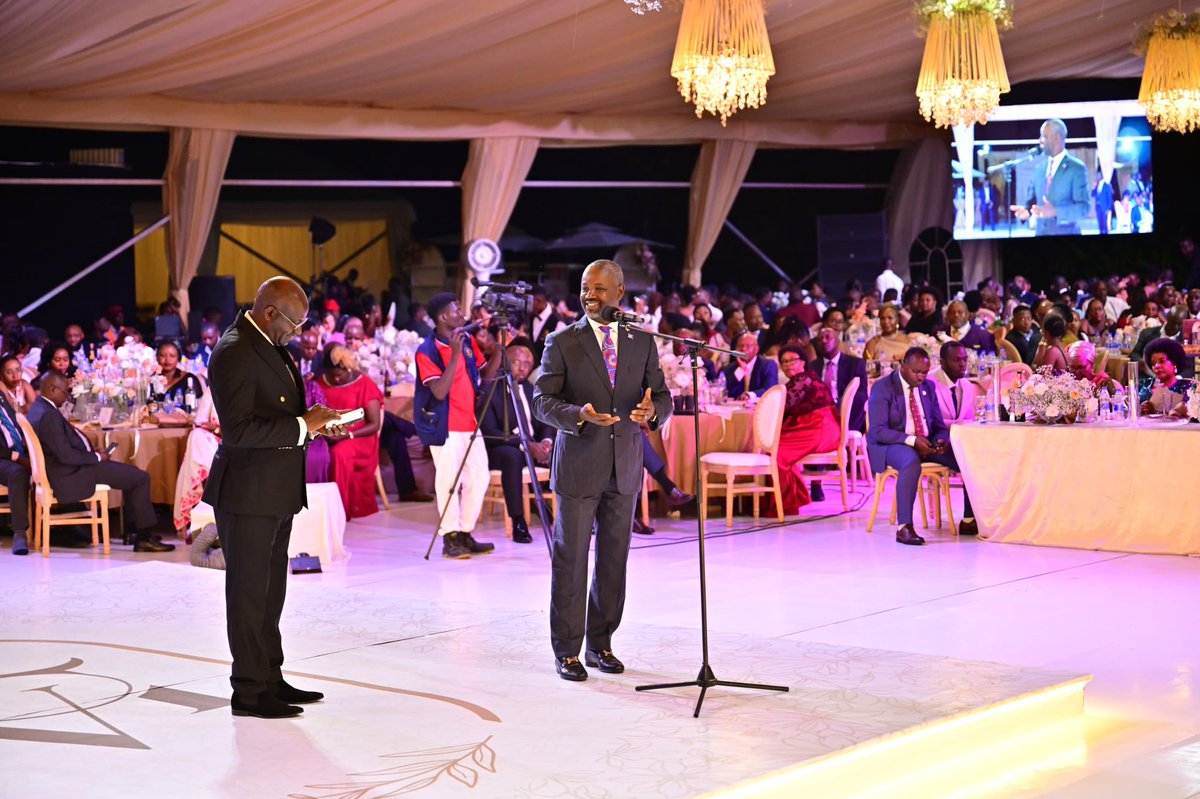 Yesterday evening, my wife and I attended the wedding of Akampa Leone Mugasha, the son of renowned businessman Dr. Ben Mugasha, popularly known as Bemuga, and his lovely bride, Angela Tona Nalule, at Kigo Gardens in Wakiso District.  
 
I have known Leone over time and I'm proud