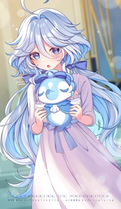 フリーナちゃん表情差分('▽`ʃƪ) #フリーナ #Furina #GenshinImpact
