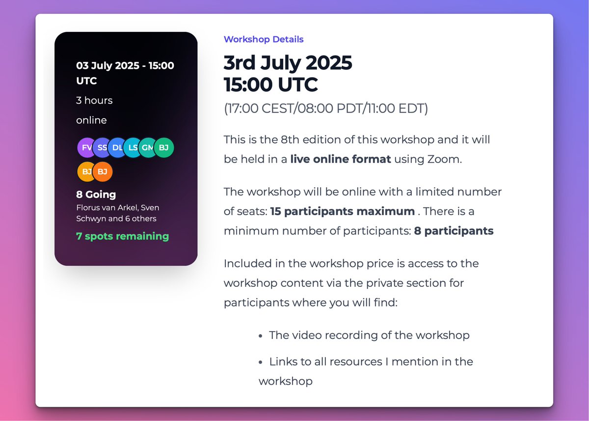 Over half the workshop is booked. Time to finalize details, review exercises, and trim content to allow more discussion.

#GoodEnoughTesting