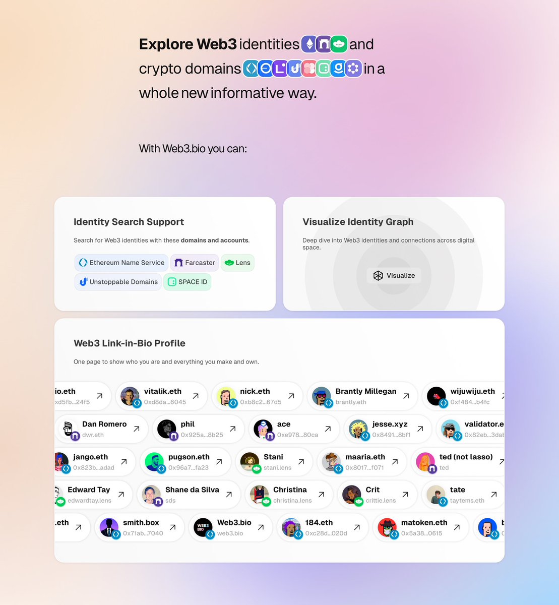 smithdotbox's tweet image. 🚀 Smith.box is now featured on Web3.bio

The most informative Web3 identity explorer!
