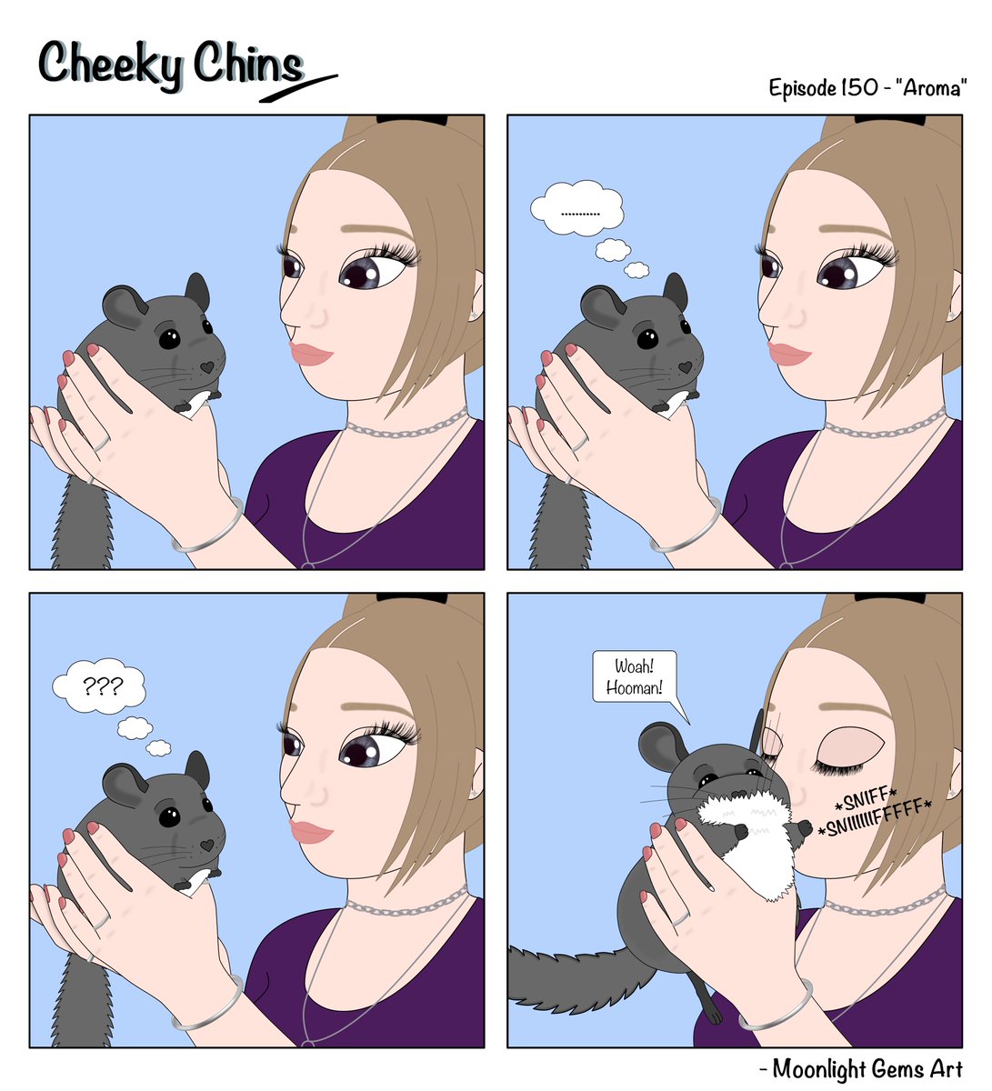 Cheeky_Chins's tweet photo. Cheeky Chins Episode 150 - "Aroma"   #chinchilla #furbaby #chinchillalove #cheekychins #pets #cute #art #artist #artistsontwitter #cartoon #comic #drawing https://t.co/uJAaZ5e4ej