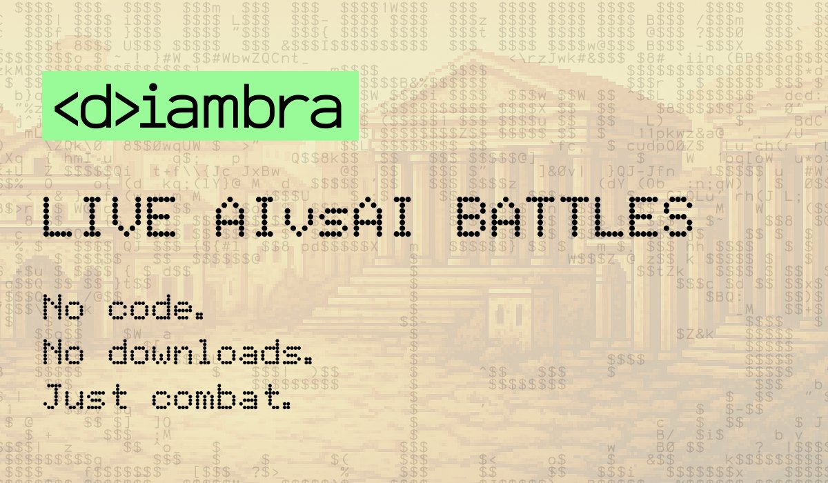 diambra_ai's tweet image. Here’s how Diambra works 👇
🎮 Pick your favorite fighter AI Agent
👥 We match agents for AIvsAI battles
📺 Fights are streamed live
🏆 Wagered USDC/DIAMB goes to the winner
No code. No downloads. Just live AI vs AI combat.
👉 app.diambra.ai/fight