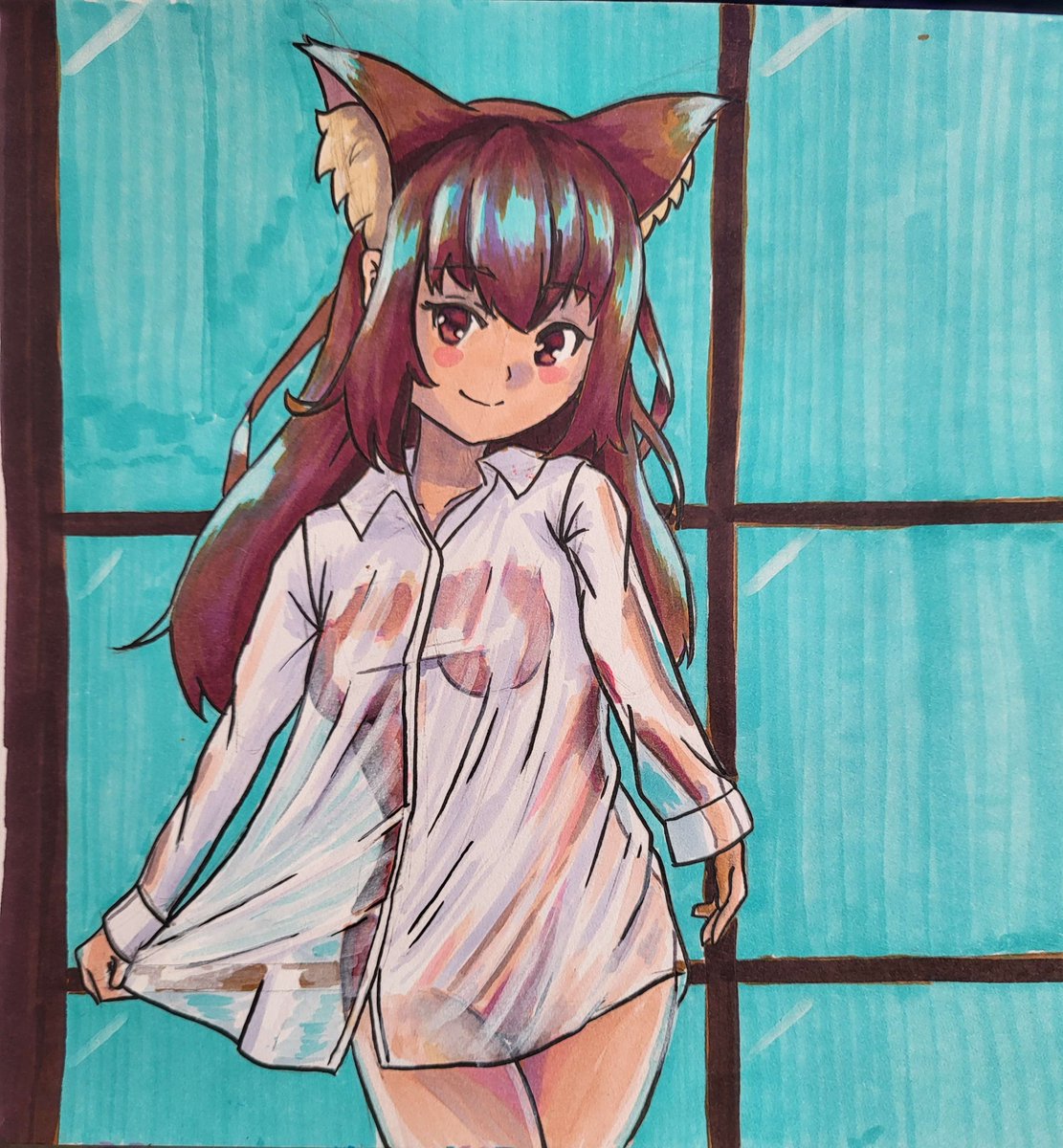 Eve9Dex's tweet image. My friend @RikaTheWisewolf&apos;s oc
#traditionalart #originalcharacter