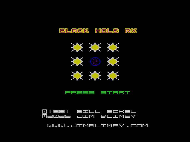 jimblimey's tweet image. 🎮 Brand new SENSIBLE Sega Master System game alert!! 🎮
A puzzle game for the Sinclair ZX80 re-imagined on history's greatest console.
Been wanting to do something on the SMS for a while now, am totally chuffed how this turned out.
jimblimey.itch.io/black-hole-rx