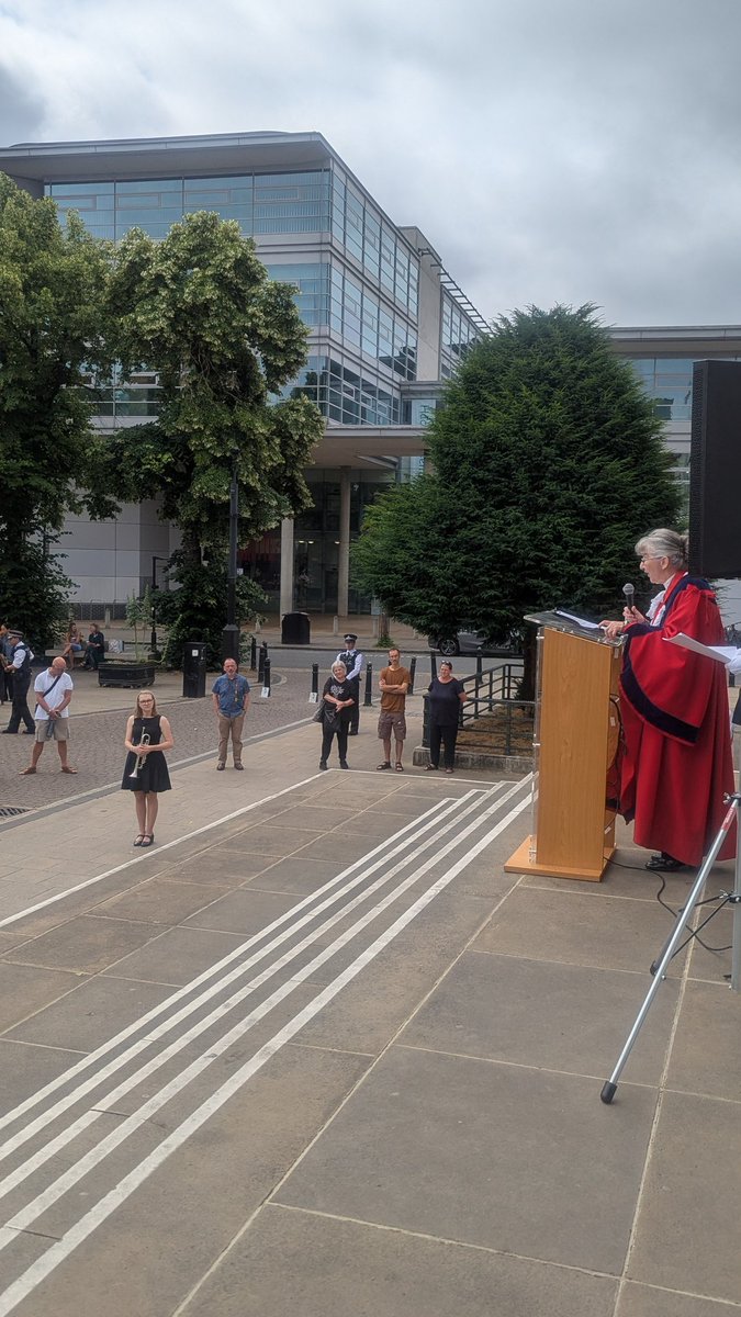 Waiting for our bugler to play as we raise the Flag over our Hackney Town Hall on Armed Forces Day.  Good to see our young cadets on parade with our service personnel and veterans .