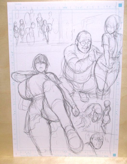 夏コミ新刊進捗
1pラフと線画 