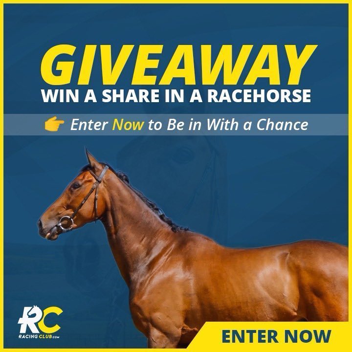 Racing Club (@racingclubvip) on Twitter photo ๐จRACEHORSE OWNERSHIP GIVEAWAY!
1๏ธโฃFollow us here at <a href="/Racingclubvip/">Racing Club</a>
2๏ธโฃRetweet this post
3๏ธโฃTag a Friend!
๐ Jukebox King is a point winner in training with <a href="/kimbaileyracing/">Kim Bailey & Mat Nicholls Racing</a> and you now have the chance to own him!
๐ฃ Winner announced Tuesday!!! ๐จRACEHORSE OWNERSHIP GIVEAWAY!
1๏ธโฃFollow us here at <a href="/Racingclubvip/">Racing Club</a>
2๏ธโฃRetweet this post
3๏ธโฃTag a Friend!
๐ Jukebox King is a point winner in training with <a href="/kimbaileyracing/">Kim Bailey & Mat Nicholls Racing</a> and you now have the chance to own him!
๐ฃ Winner announced Tuesday!!!