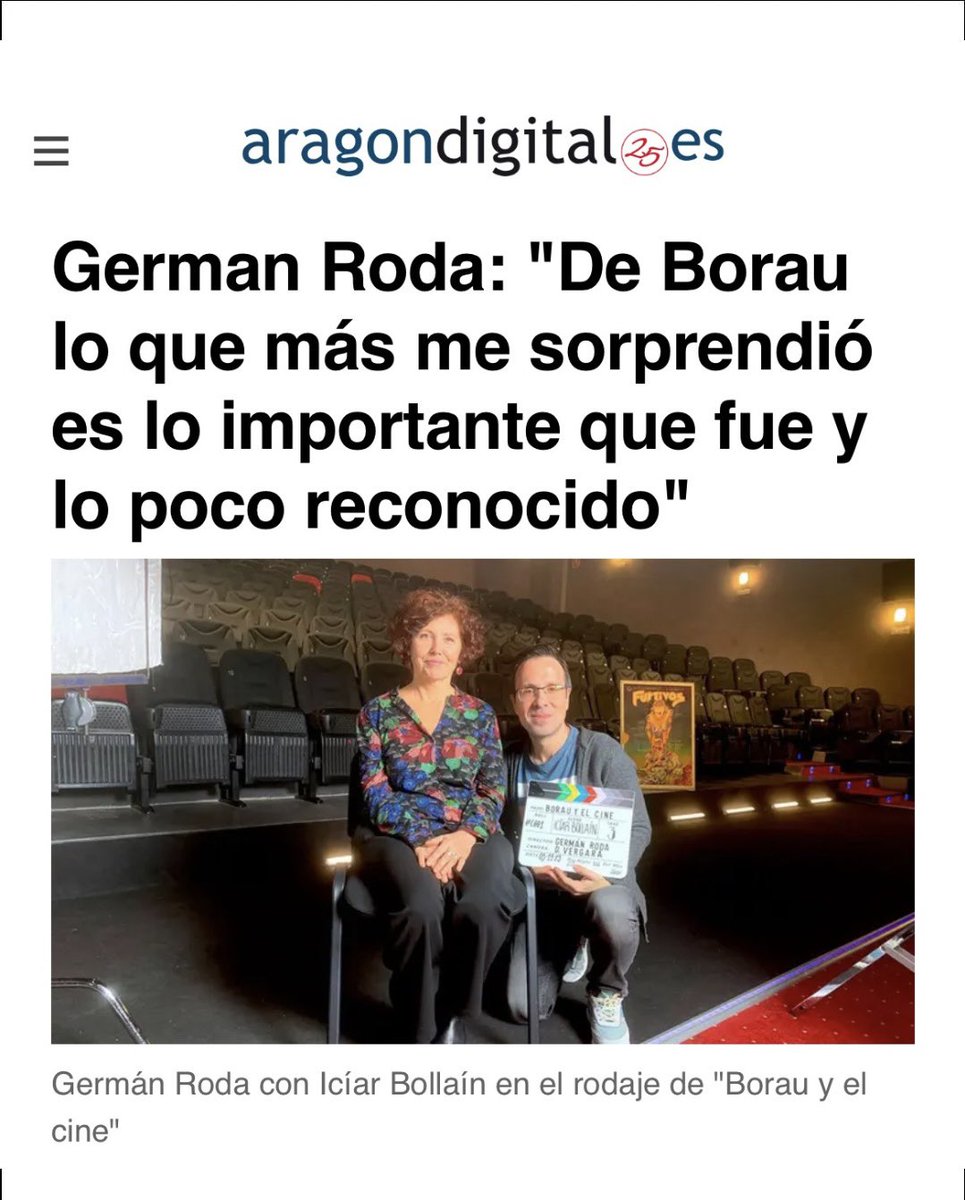 estacioncinema's tweet photo. 👉https://t.co/6HGZ92zCTk👈
#borauyelcine #borau #Estreno #cines #pelicula #documental #germanroda
@aragontv @GobAragon @zaragoza_es @DPZaragoza @AragonFilmCom @FilmZaragoza @cinespalafox @MulticinesNorte @MultCompostela @Cine_Casablanca @CineEmbajadores @SadeCines https://t.co/M7RnMQVKHj