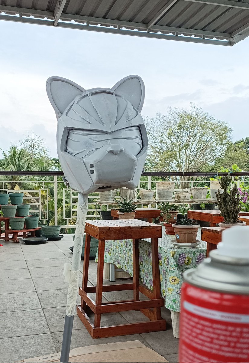 Moment of truth! 

I'm not used to working with spray paint, so we'll see how it goes...